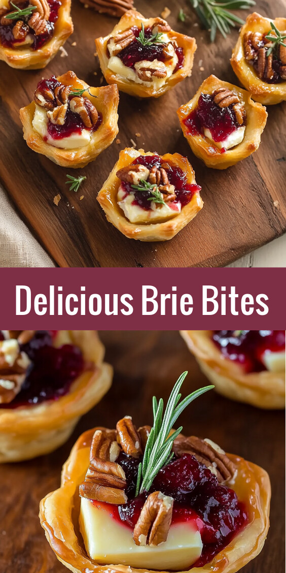 Delicious Cranberry Brie Bites