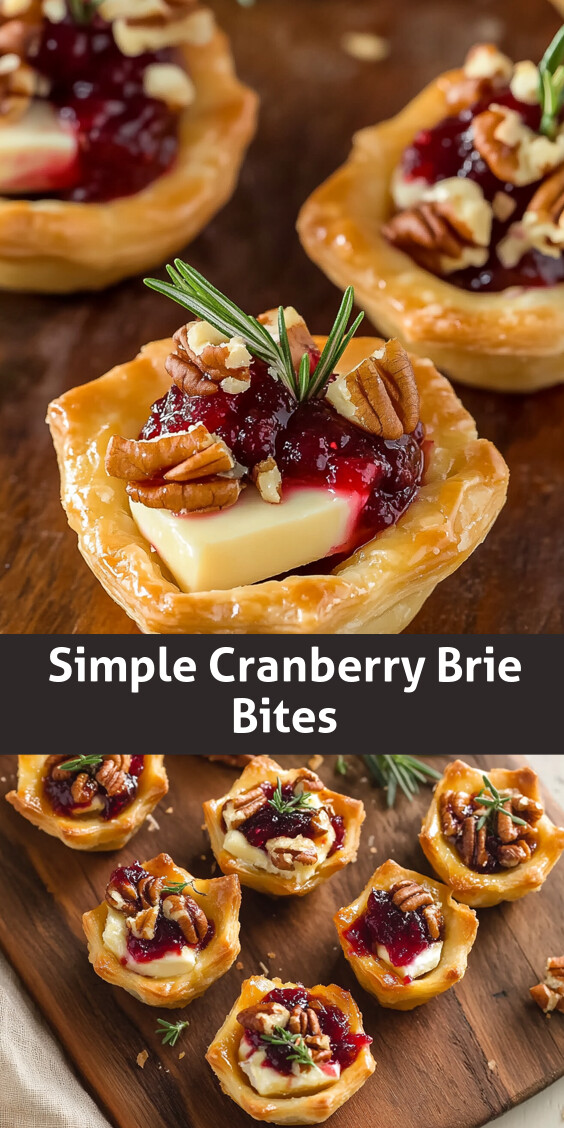 Simple Cranberry Brie Appetizers