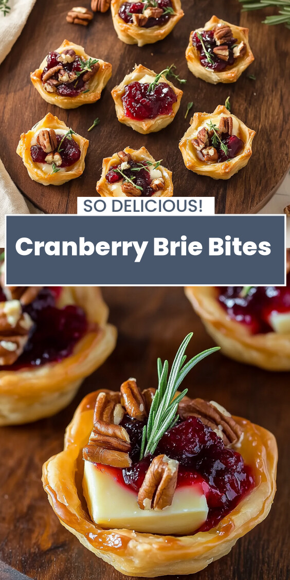 Easy Cranberry Brie Bites
