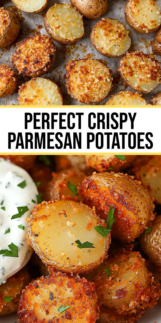 Perfectly Crispy Parmesan Potatoes