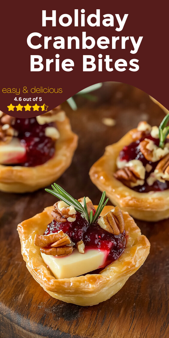 Holiday Cranberry Brie Bites