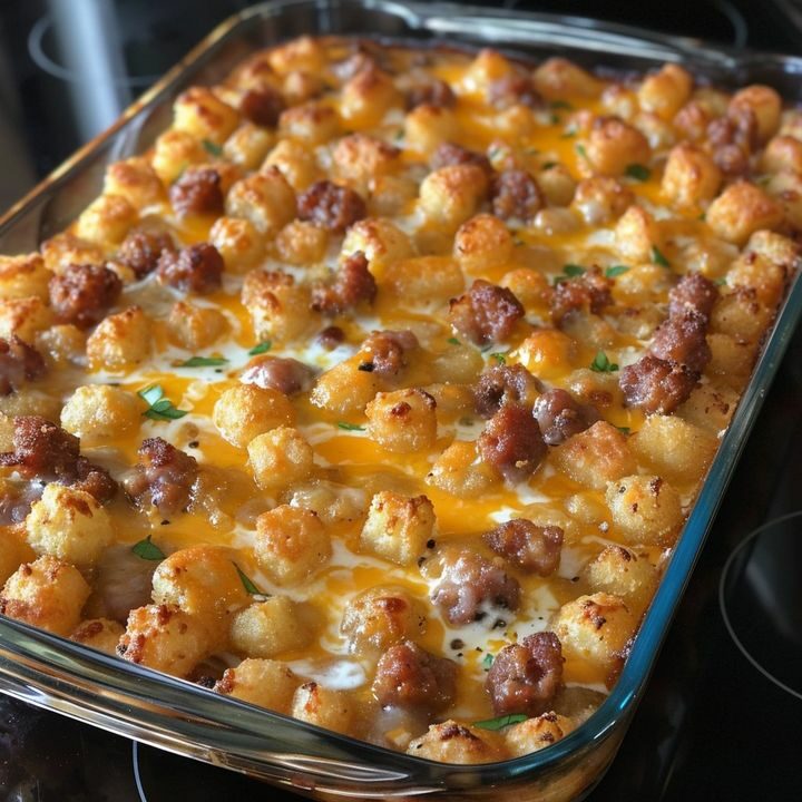 Tater Tot Sausage Breakfast Casserole Recipe