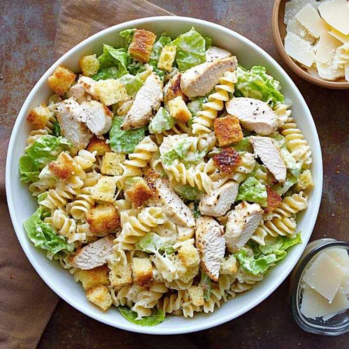 Chicken caesar pasta salad