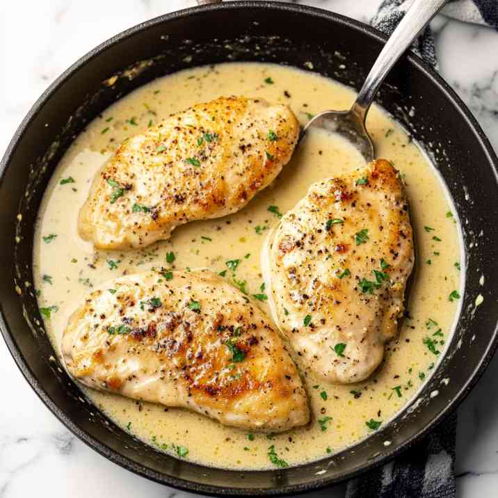 Chicken in White Wine Sauce