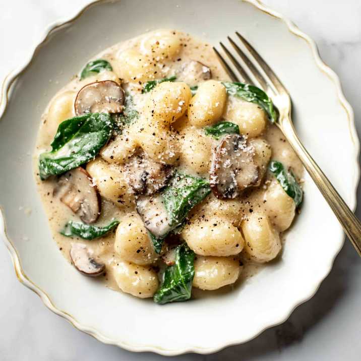 Mushroom and Spinach Gnocchi