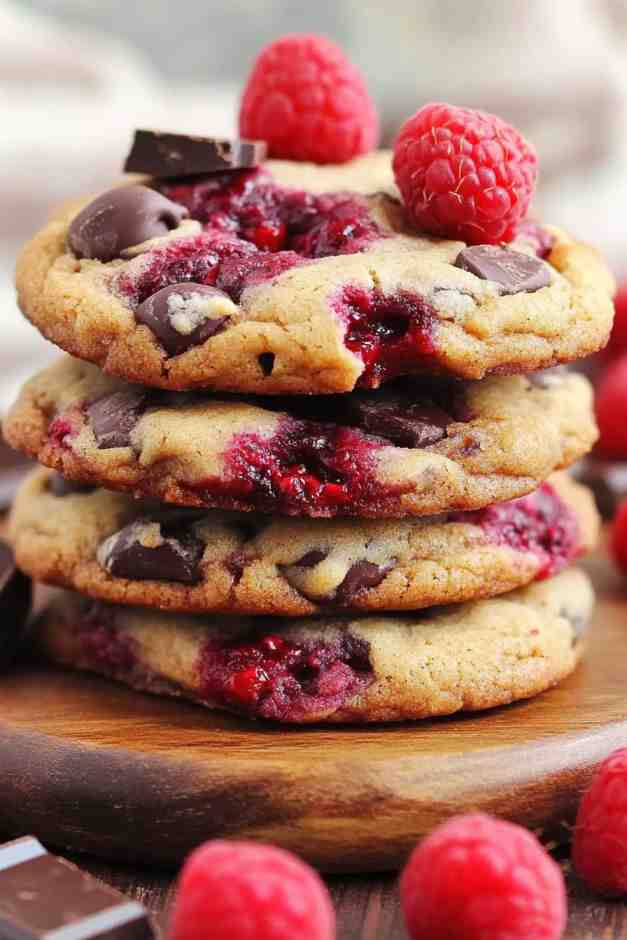 Raspberry Chocolate Chip Cookies