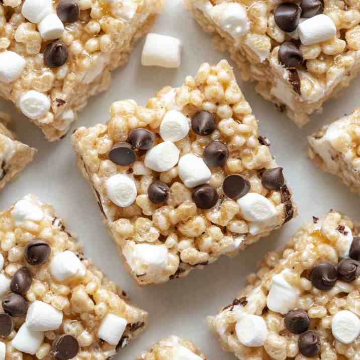 Rice Krispie Treats with Chocolate Chips