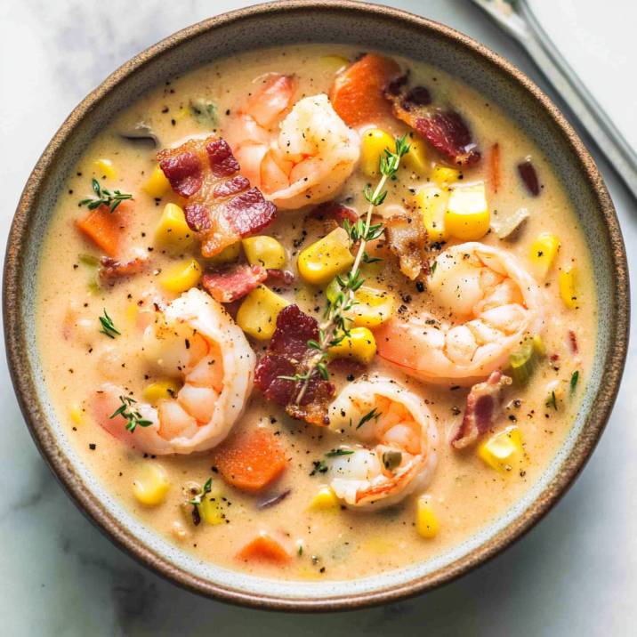 Shrimp and Bacon Corn Chowder