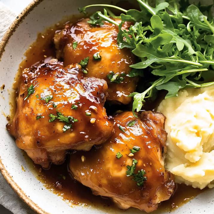 Sticky Baked Chicken Thighs